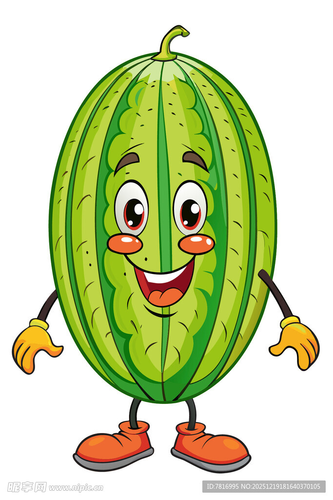 卡通西瓜形象可爱拟人化