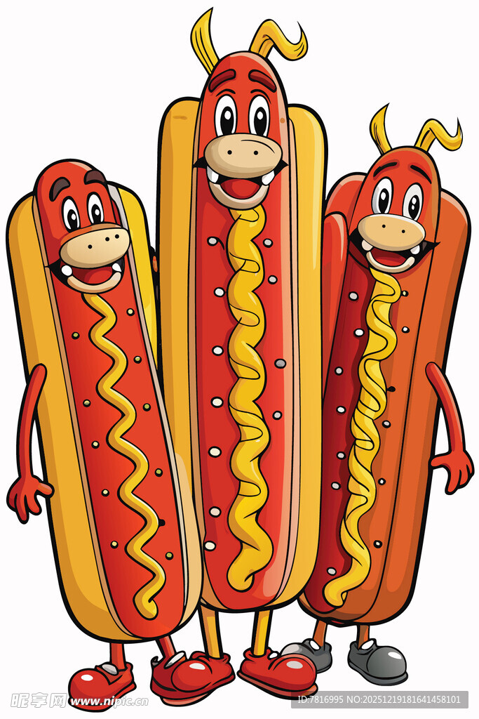 欢乐热狗卡通形象