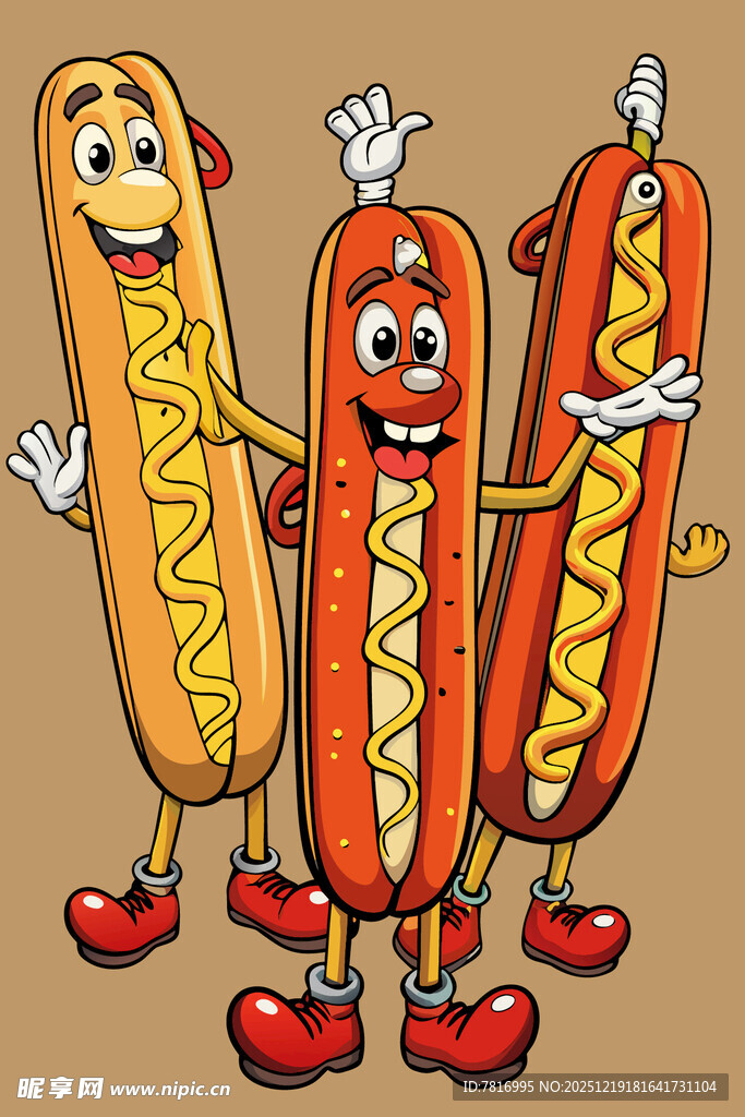 欢乐热狗卡通形象