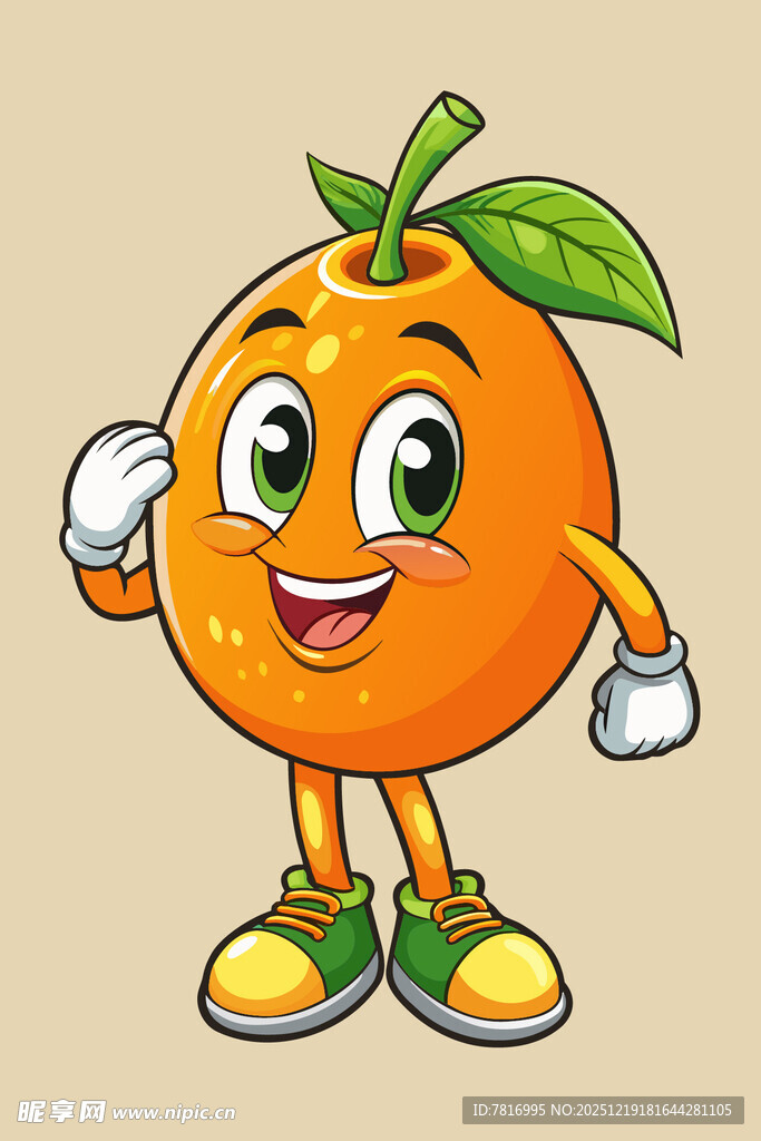 可爱橙子卡通形象