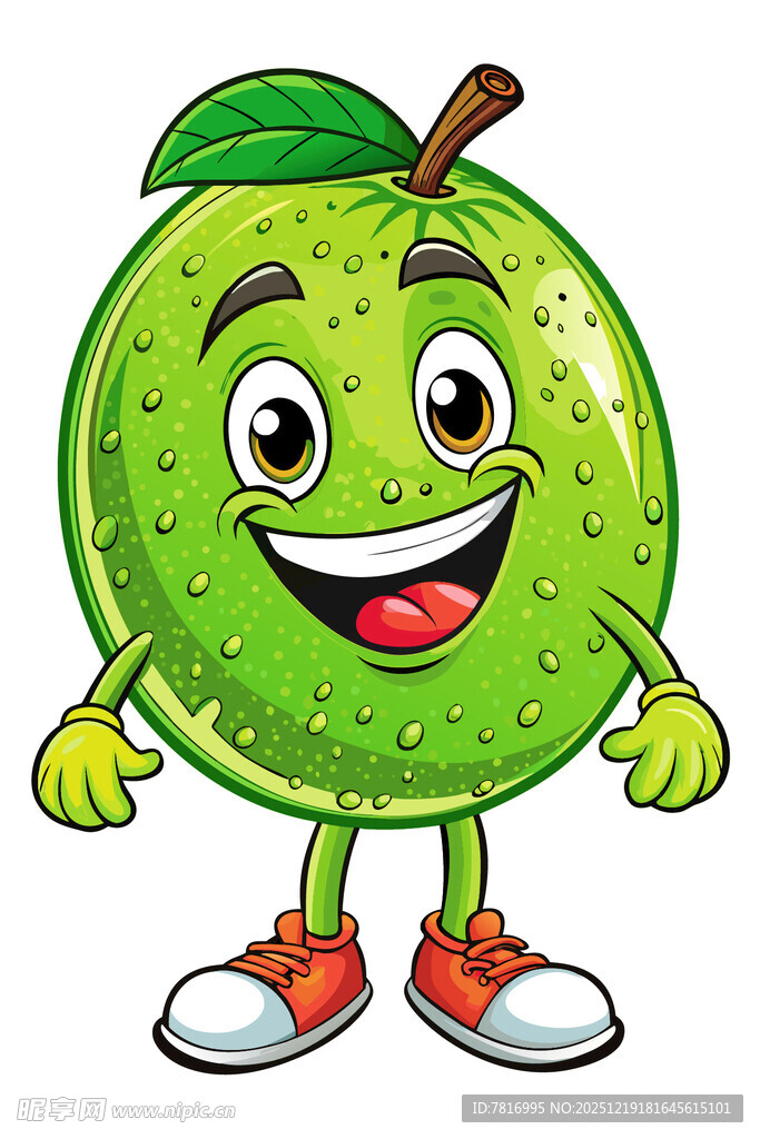 可爱卡通青苹果拟人形象