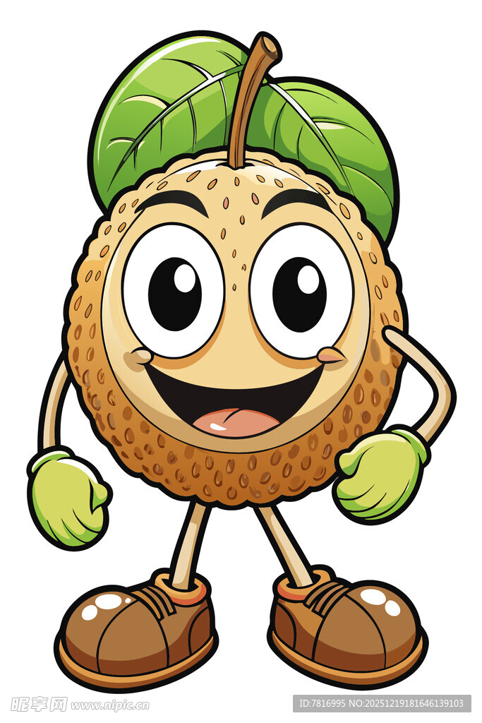 可爱龙眼卡通形象