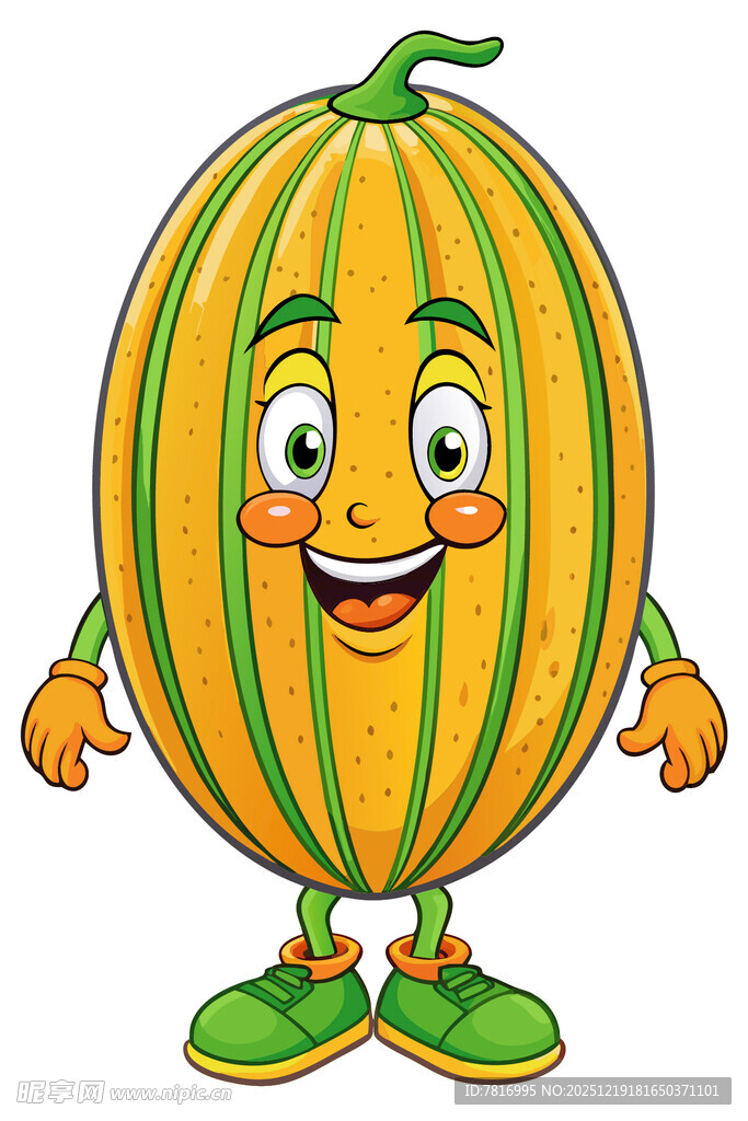 可爱甜瓜卡通形象