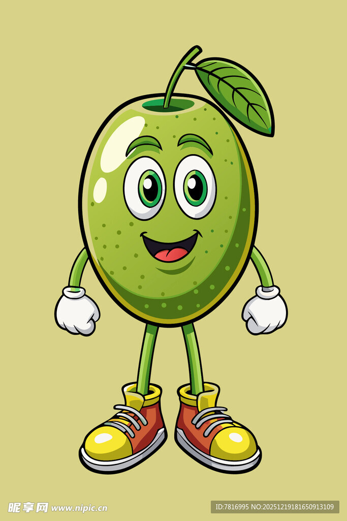 可爱青苹果卡通形象