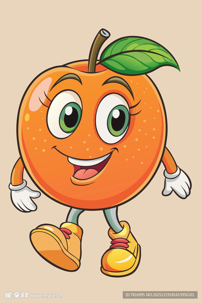 可爱橙子卡通形象