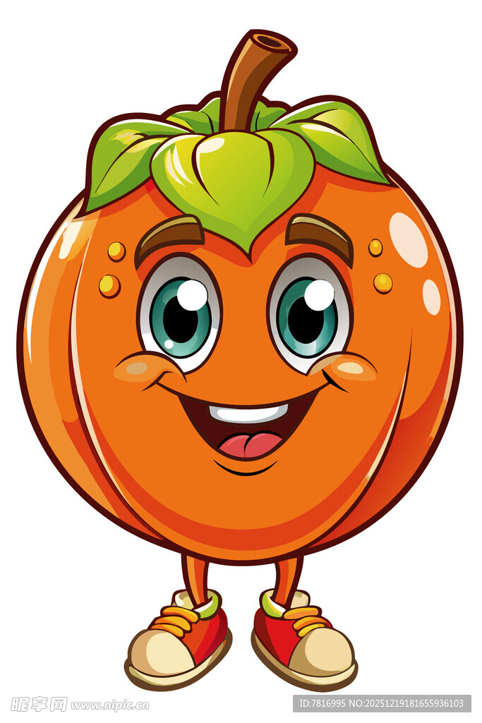 可爱柿子卡通形象