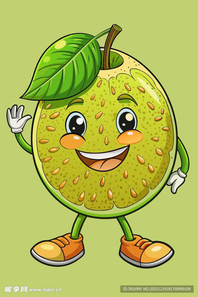 可爱青苹果卡通形象