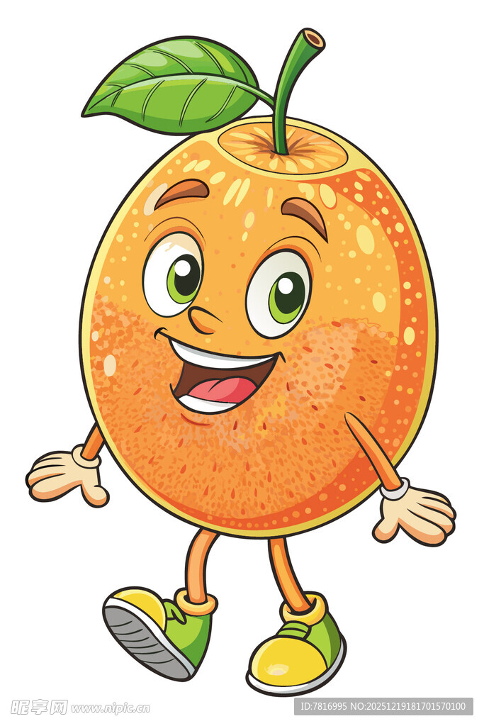 可爱橙子卡通形象