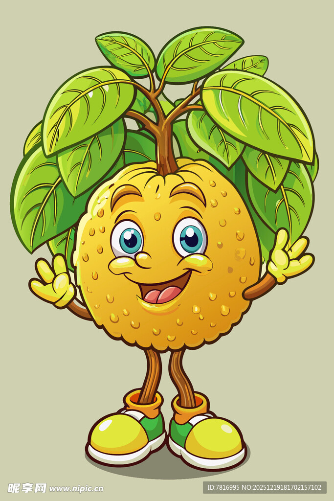 可爱柑橘卡通形象