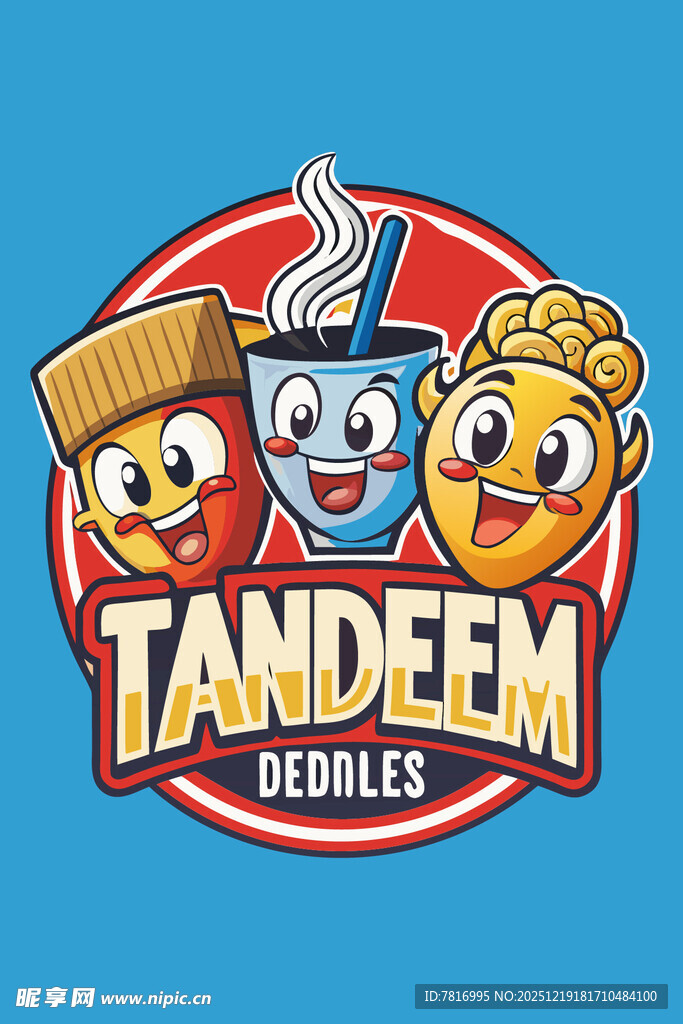 TANDEEM齿轮卡通形象标志