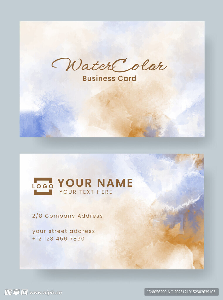 水彩名片