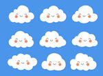 可爱云朵图案