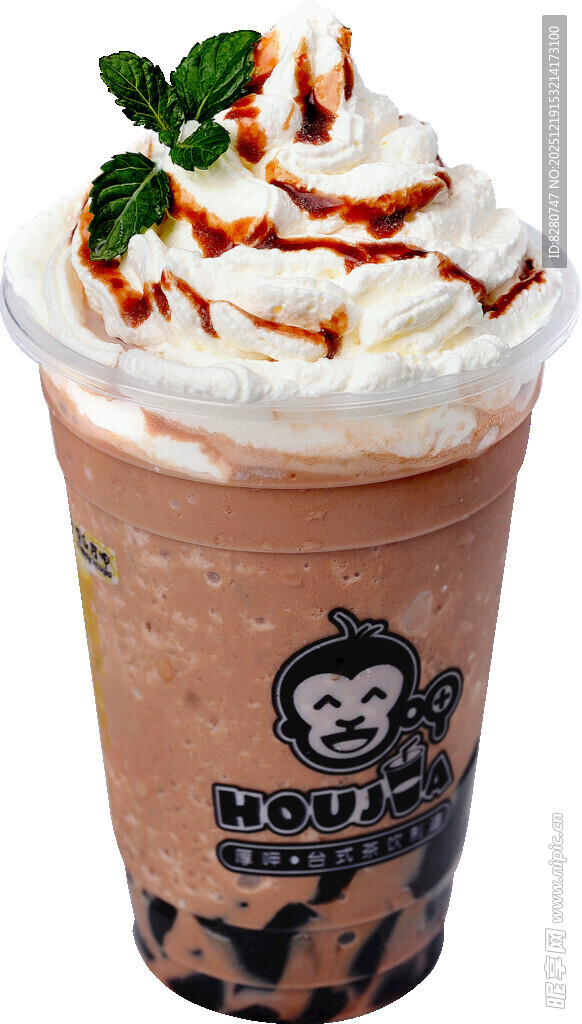 巧克力风味奶盖奶茶