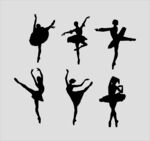 芭蕾舞者优美舞姿剪影