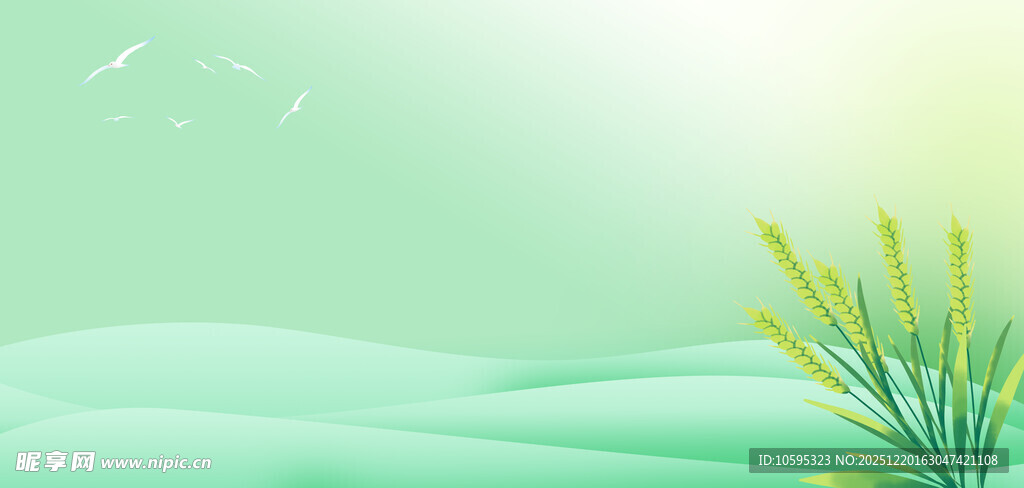 清新绿意草地植物背景图