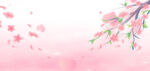 浪漫粉色樱花背景图
