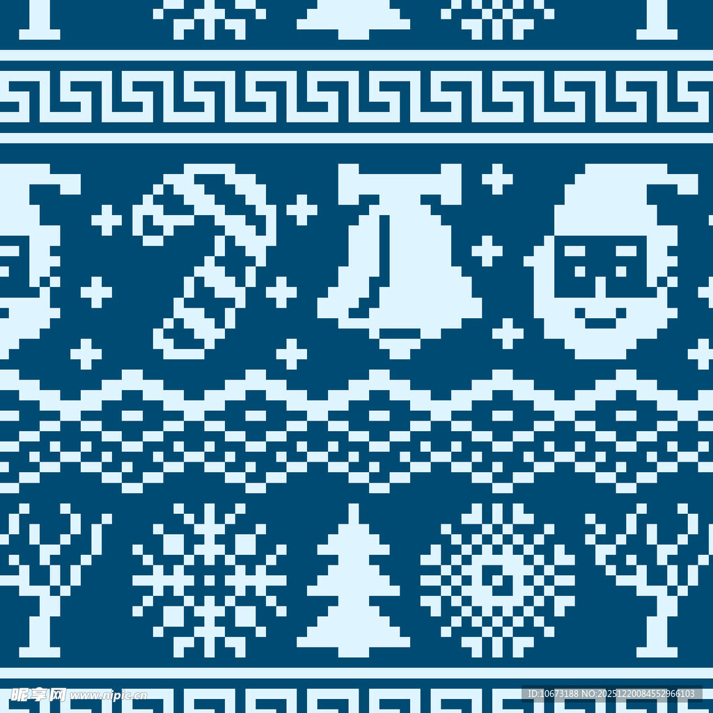 圣诞针织图案设计元素