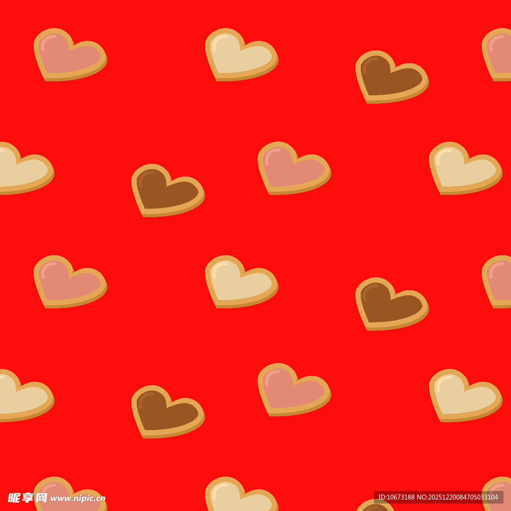 红色背景的心形图案