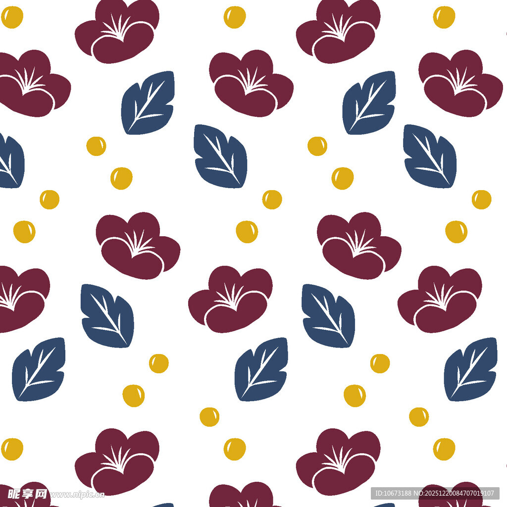 花卉波点图案背景