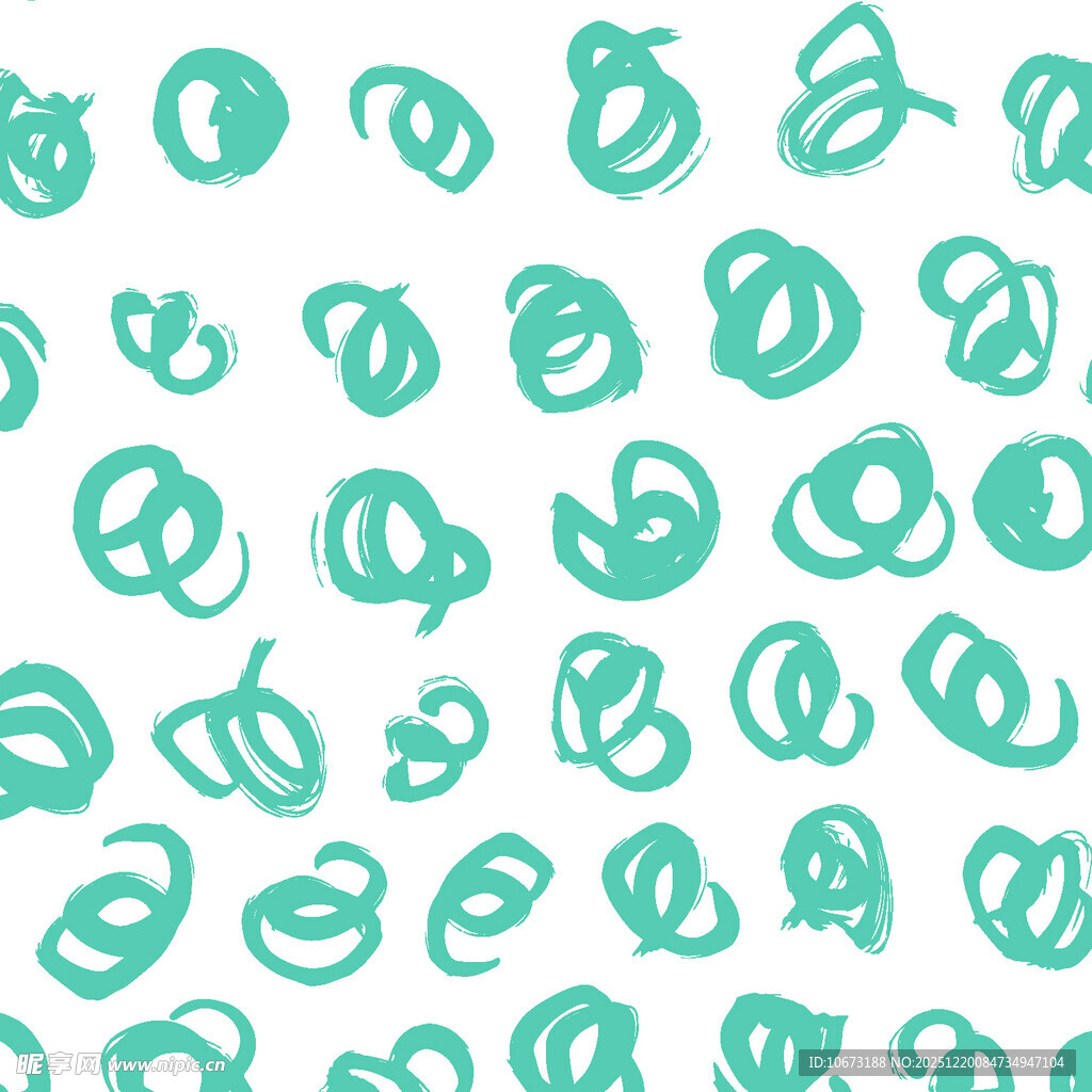 绿色手绘线条图案背景