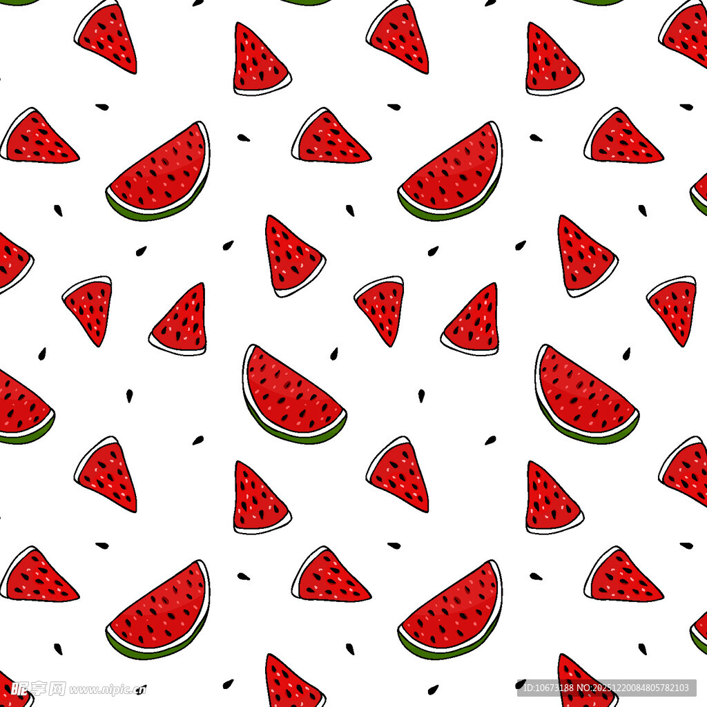 西瓜图案背景 