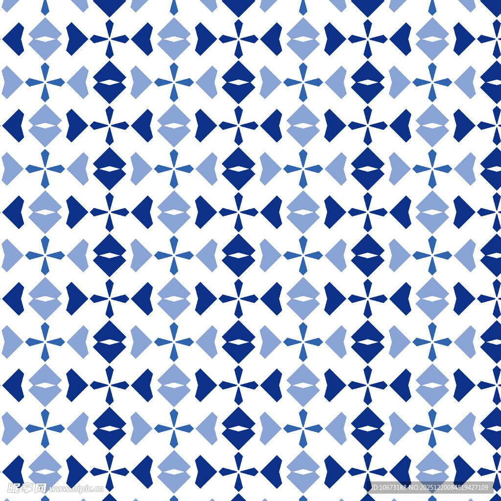蓝白几何图案无缝背景