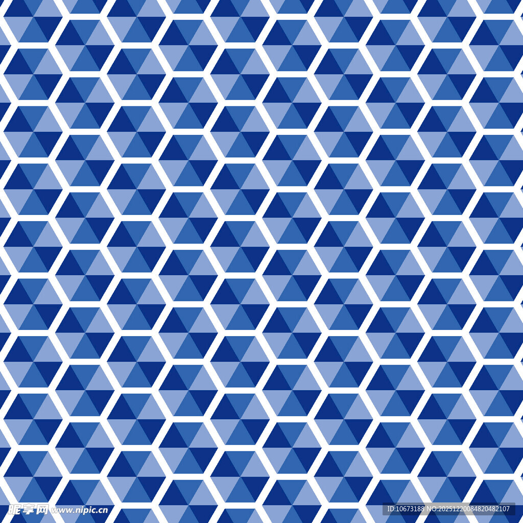 蓝色几何图案无缝背景