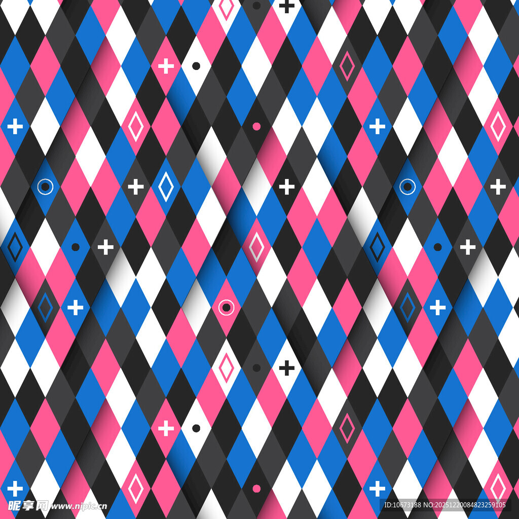 几何菱形多彩图案背景