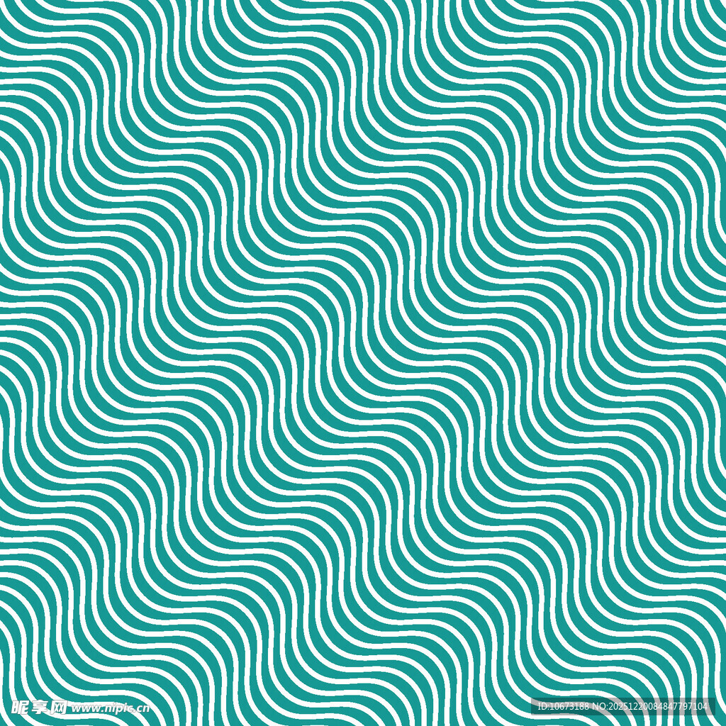 蓝绿色波浪纹几何图案背景