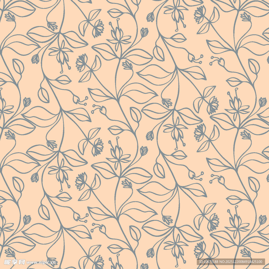 淡蓝花卉图案背景纹理