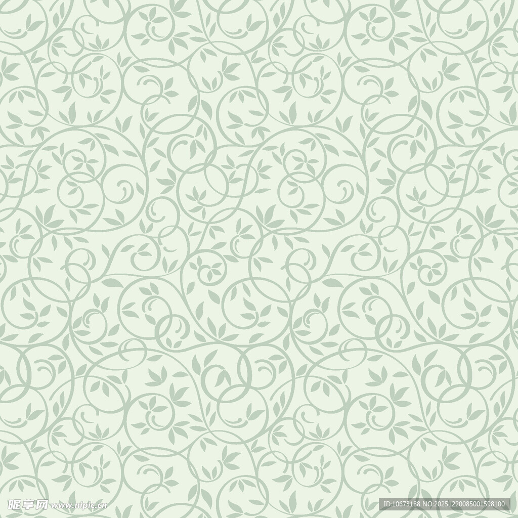 浅绿色花卉纹理背景图案