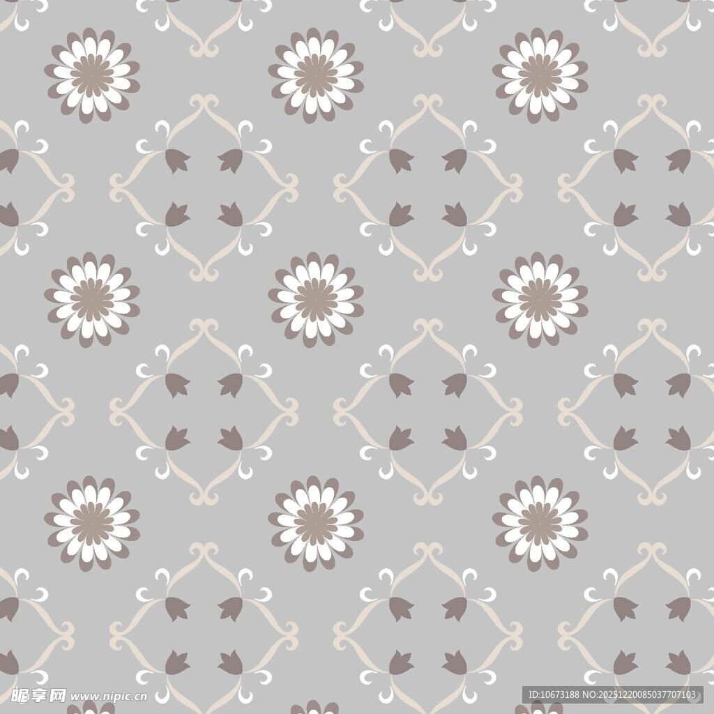 简约花卉几何图案背景