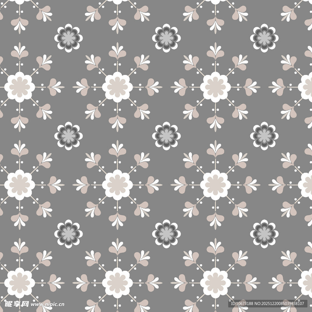 浅灰底白花几何图案纹理