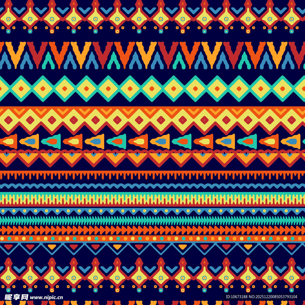 多彩几何民族风图案纹理
