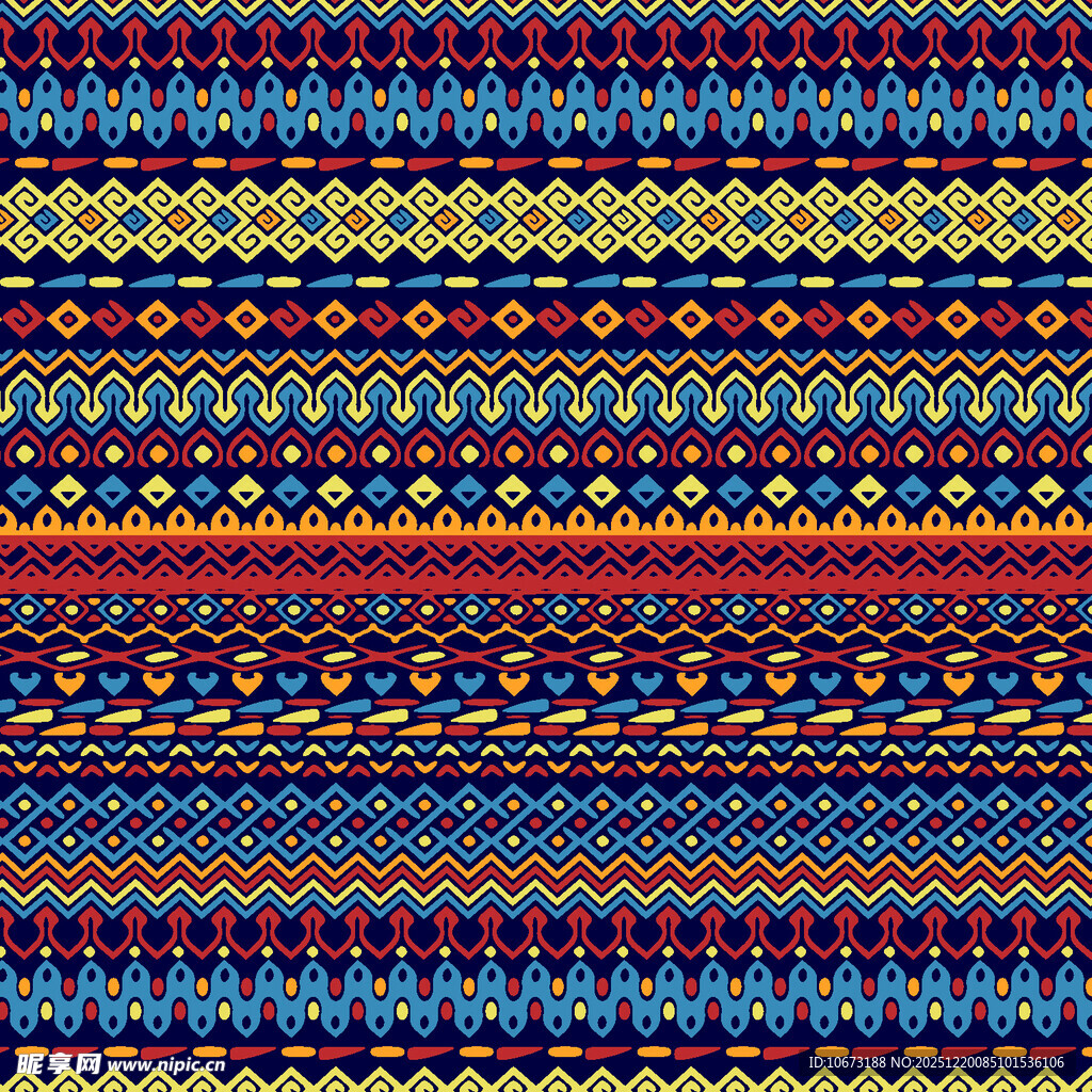 多彩几何条纹针织图案