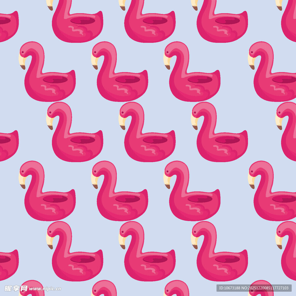 粉色火烈鸟无缝图案背景