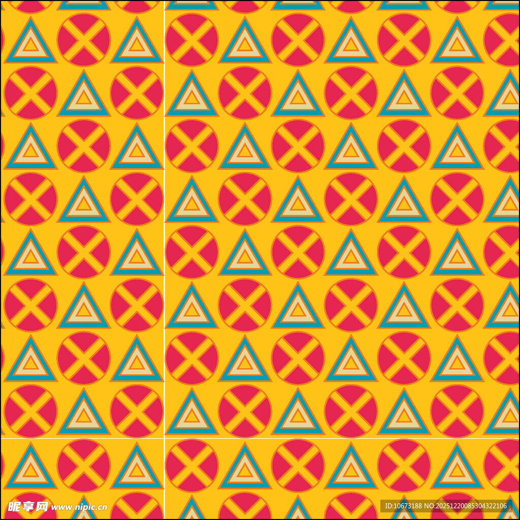 几何三角图案无缝背景图