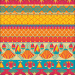 多彩民族风几何图案纹理