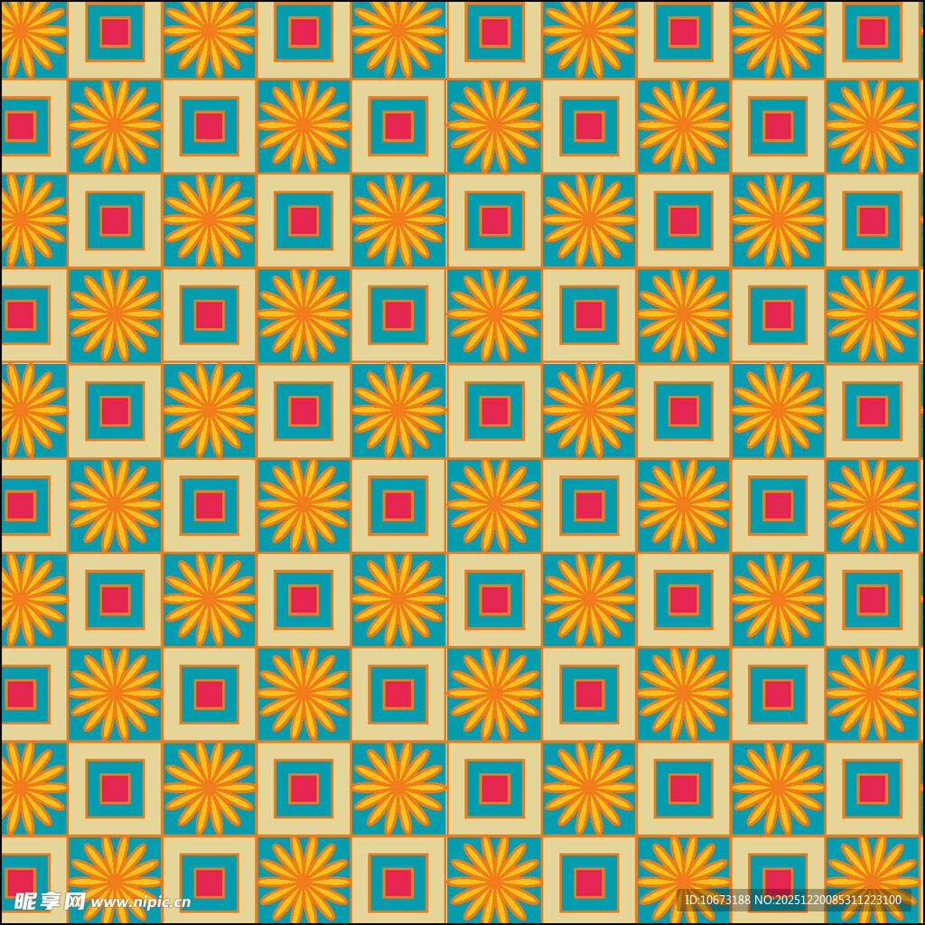 几何图案彩色方块背景图