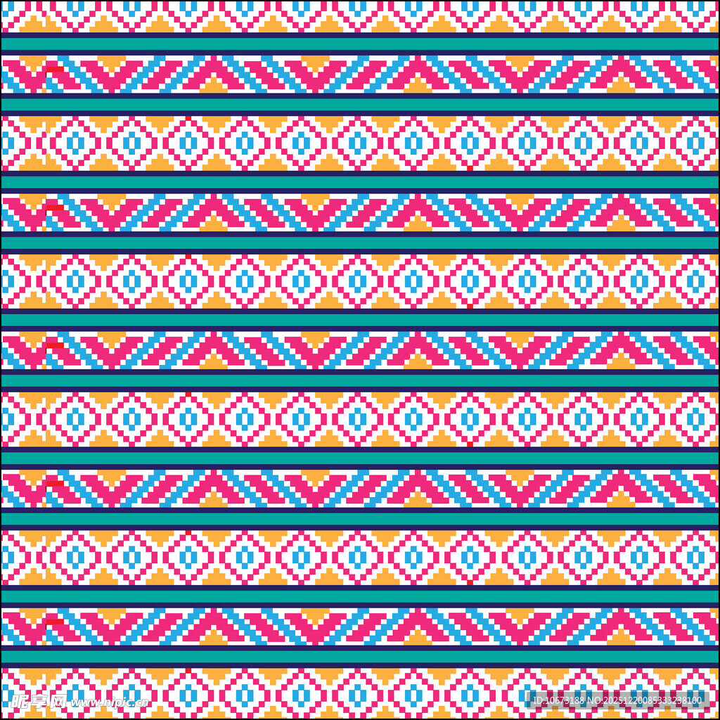 民族风几何条纹图案