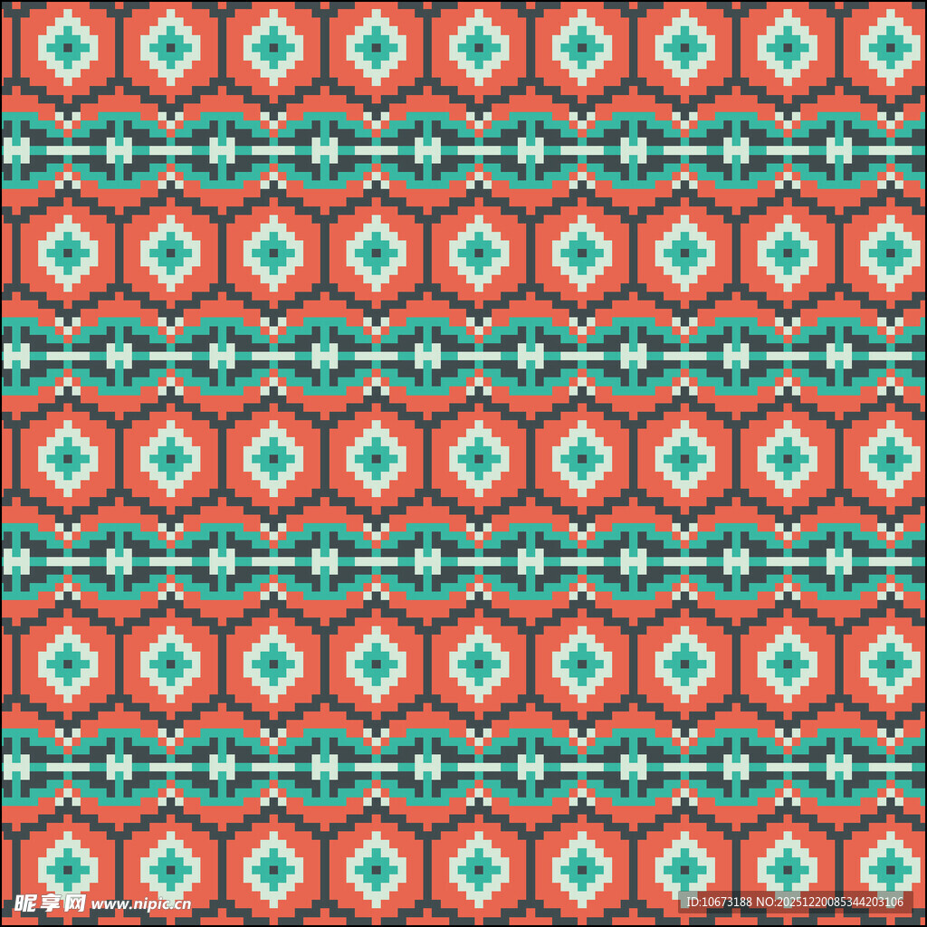 几何图案民族风无缝花纹