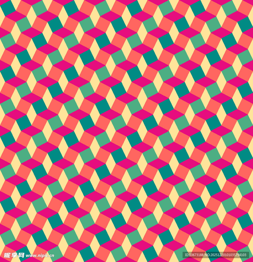 多彩几何图案编织纹理背景