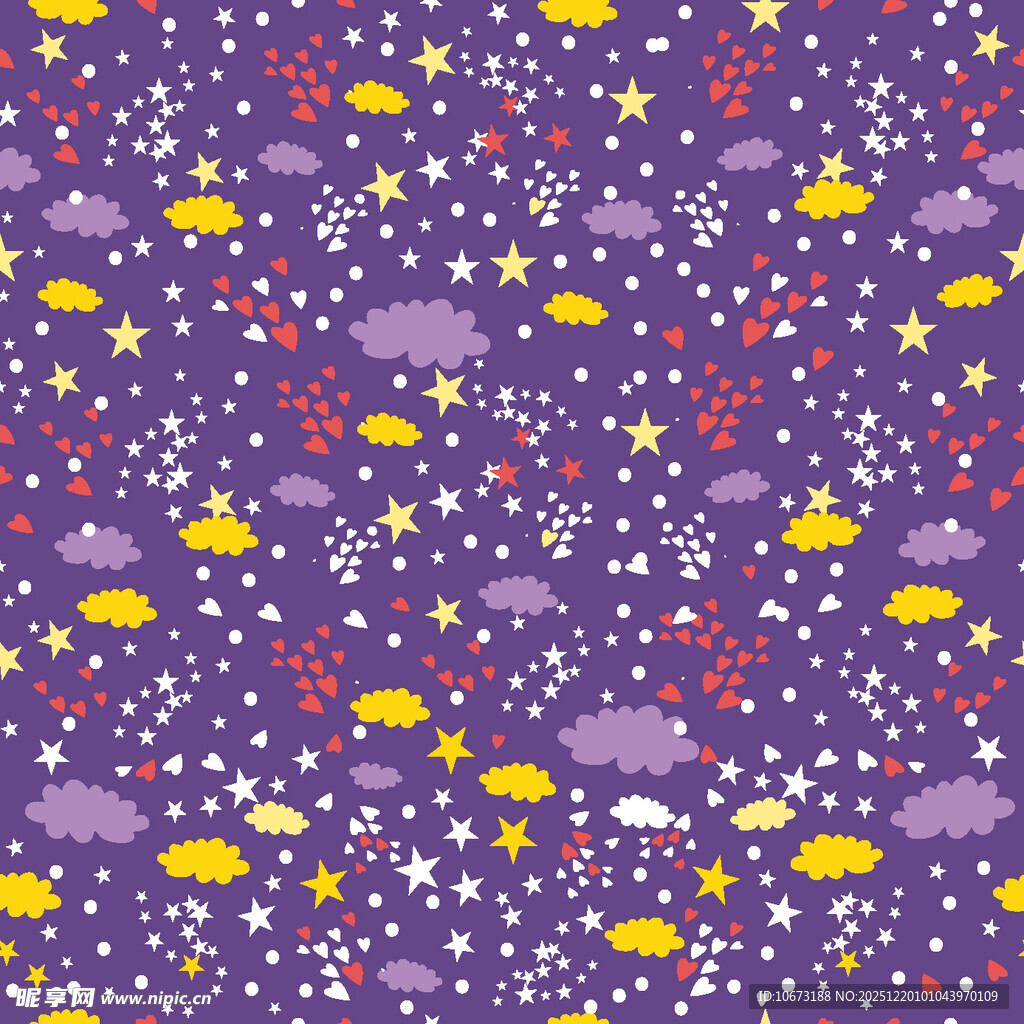 梦幻星空海洋元素图案