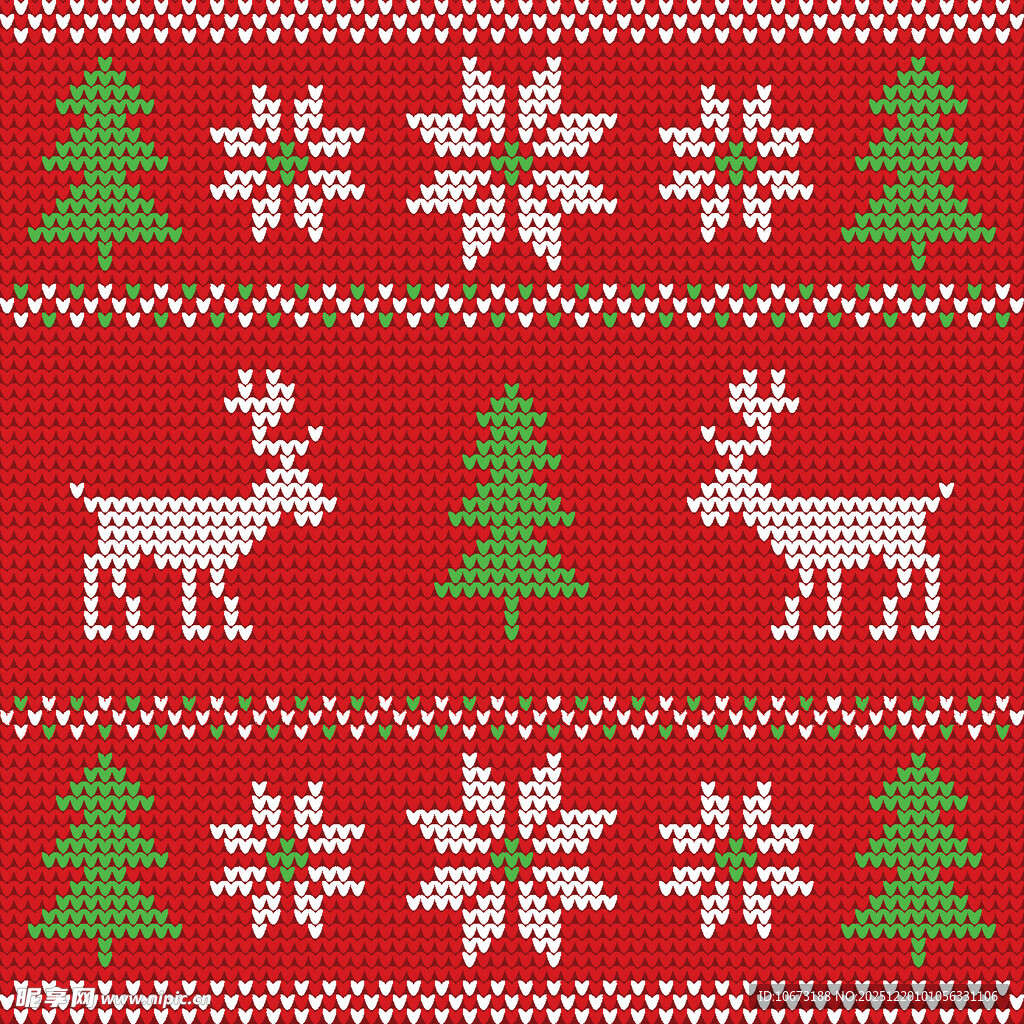 圣诞风针织图案
