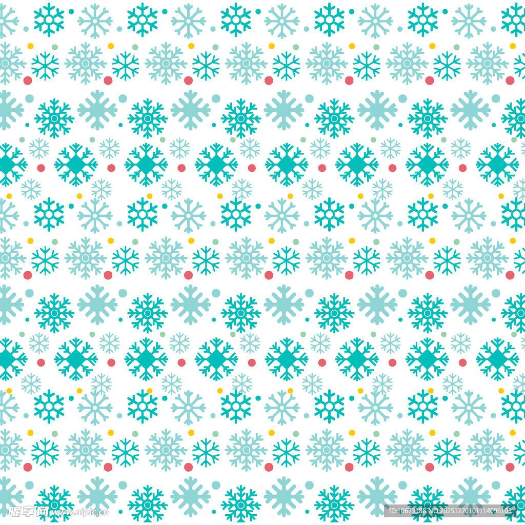 清新雪花图案背景