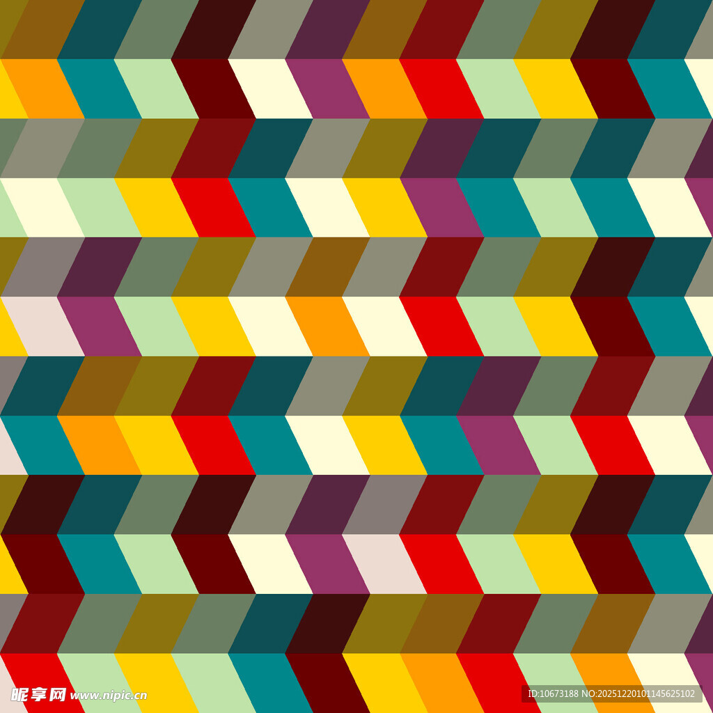 多彩几何锯齿图案背景