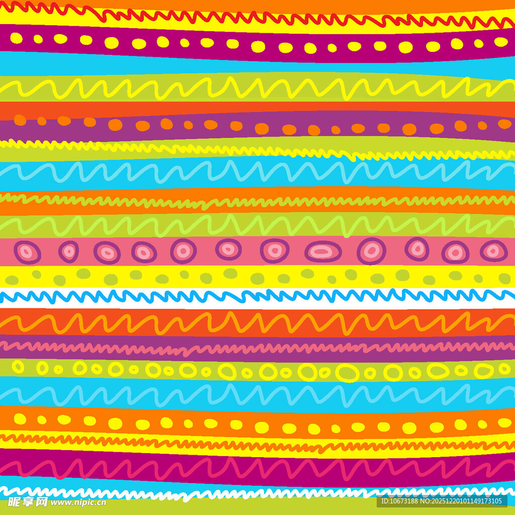 多彩条纹民族风图案
