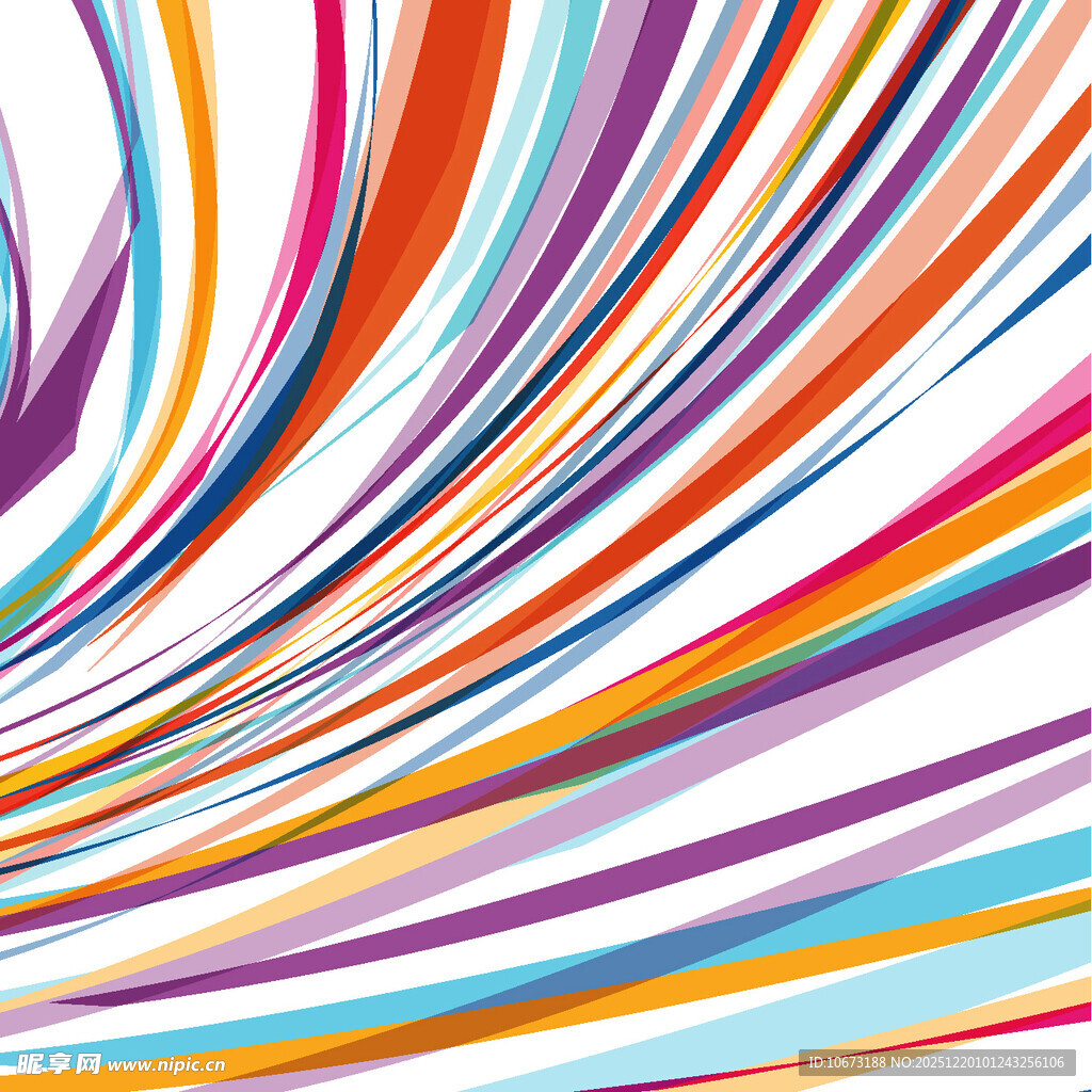 多彩线条动感抽象背景图