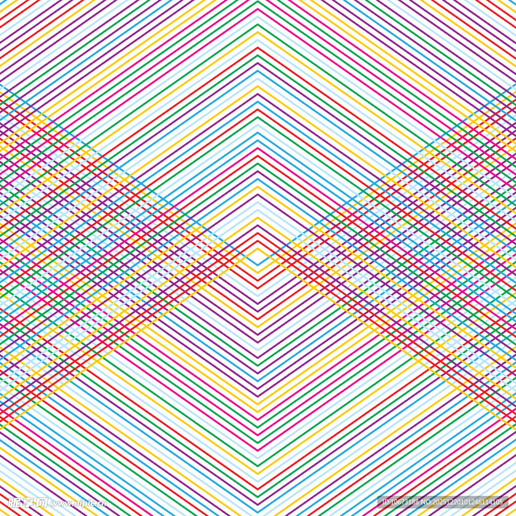 多彩几何线条交织图案