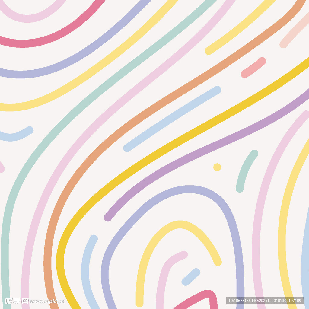 多彩曲线抽象背景图案